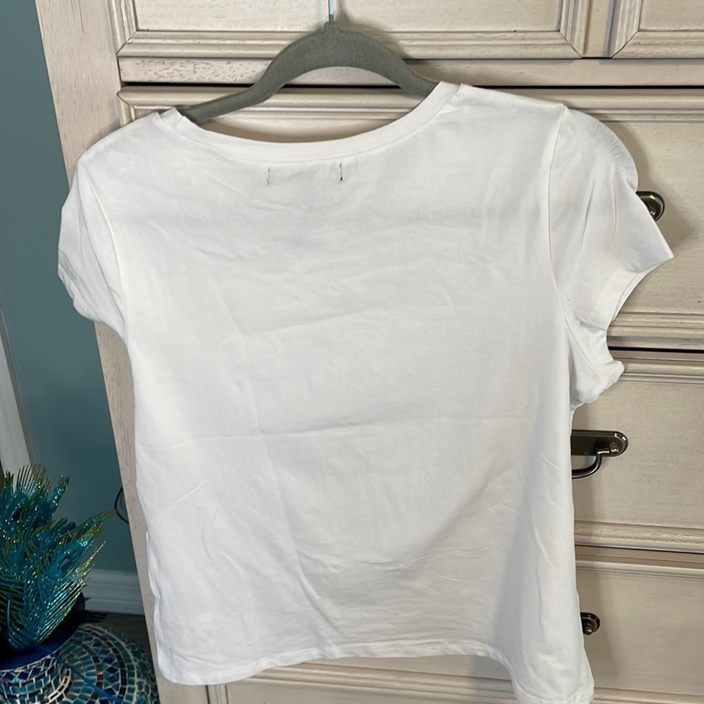 Cute white canvas always flawless embellishment t shirt nwt - Picture 5 of 6
